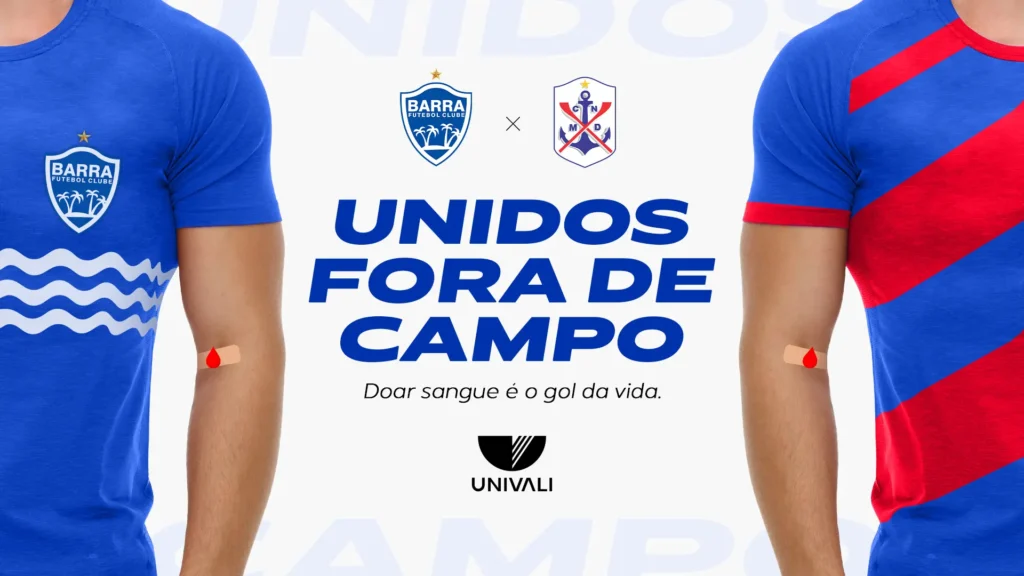 Univali, Barra FC e Marcílio Dias mobilizam torcidas para doação de sangue